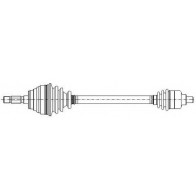 DRIVESHAFT RENAULT KANGOO 98> RIGHT 1.4/1.9D [+]ABS=26